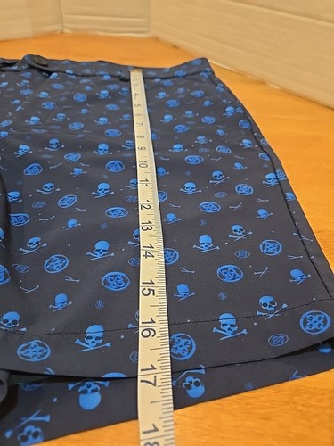 G/Fore Shorts Mens 32 Blue Golf All Over Skull Print Hybrid Stretch Performance - Picture 16 of 16