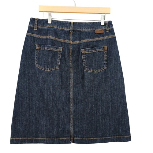 Boden Skirt Womens 10 Denim Classic Dark Wash Midi Y2K Back to School Fall - Picture 2 of 7