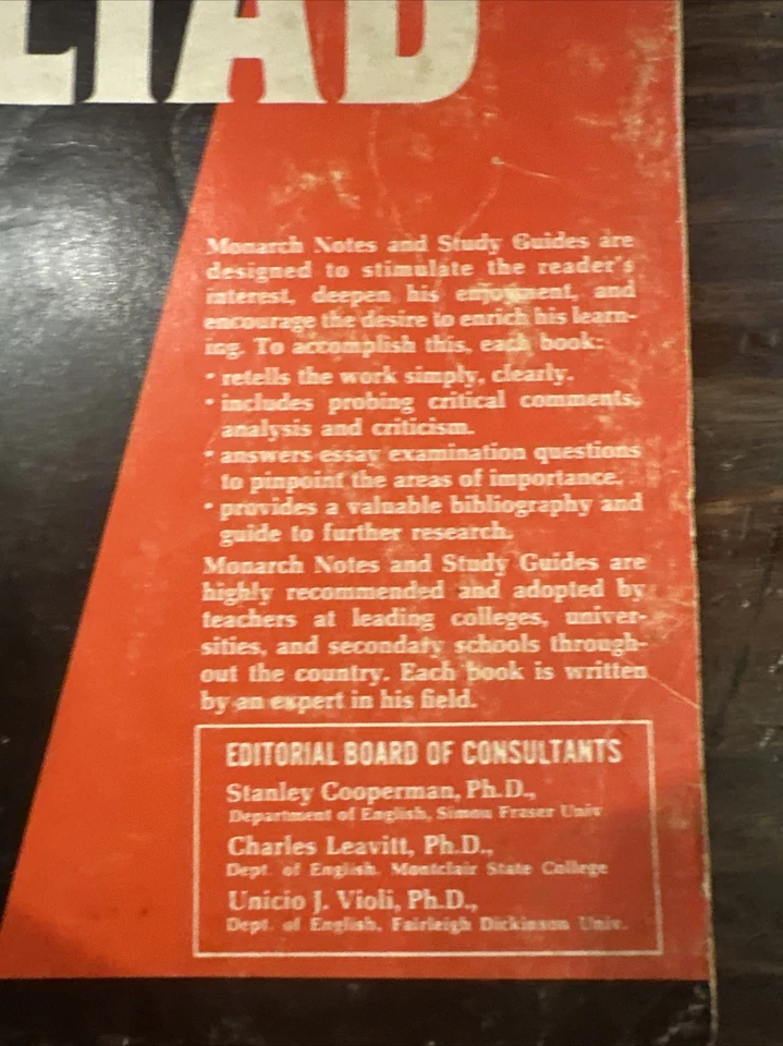 Vintage Monarch Notes and Study Guides Homer's Iliad - Image 3 of 4