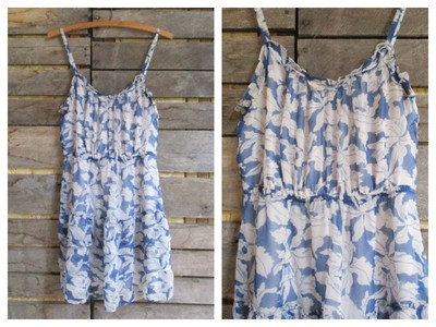 american eagle blue floral dress