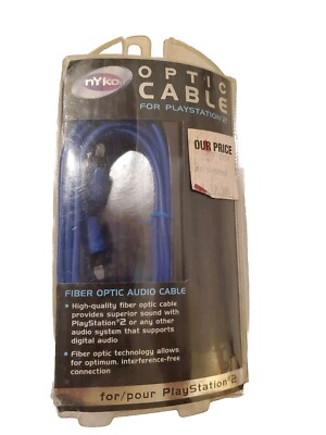 nyko fiber optic audio cabe for playstation 2.PS-80514-H17 Faded Clam & Few Rips