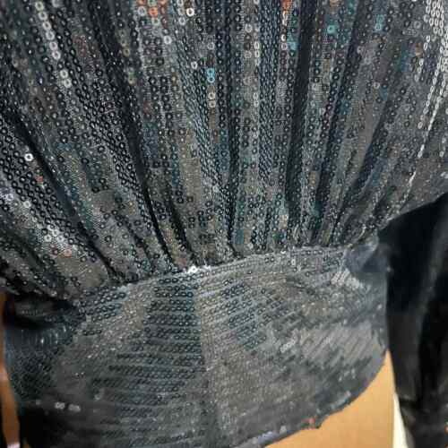 Beulah Style Black Sequin Blouse - Picture 3 of 9