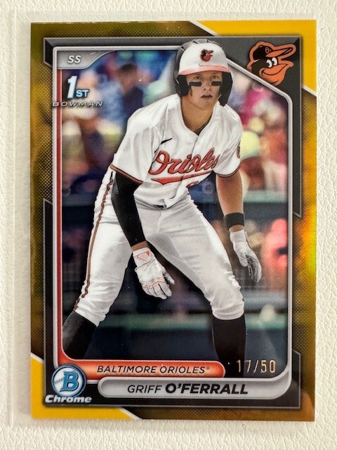 2024 Bowman Chrome Draft 1st Griff O'Ferrall Gold Refractor /50 #BDC-21