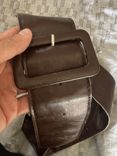 Vintage Chocolate Brown Leather Ladies Belt - Picture 3 of 9