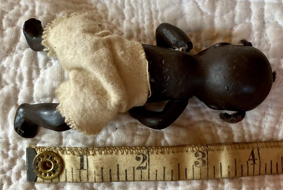Antique Japanese All Bisque Jointed Doll, Dollhouse Size 4