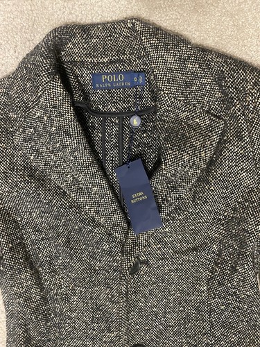 Polo Ralph Lauren Womens Houndstooth Wool-Blend Tweed Coat Multi SZ. 0 NWT$798 - Picture 2 of 5