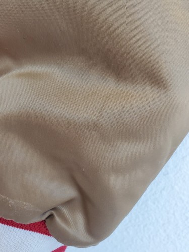 Vintage 90er San Francisco 49ers Kreidelinie Satinjacke Gold Fußball NFL Größe Large - Bild 4 von 24