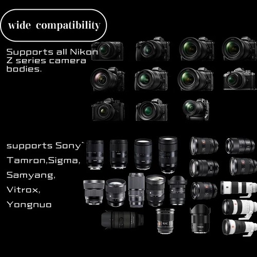 FUNMOUNT FM-ETZ PRO Auto Focus Lens Adapter for Sony E Lens to Nikon Z Z6 Z7 ZFC - Picture 5 of 8