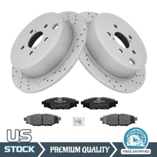 286mm Rear Disc Rotors Ceramic Brake Pads for 2010 - 2014 Subaru Legacy Outback