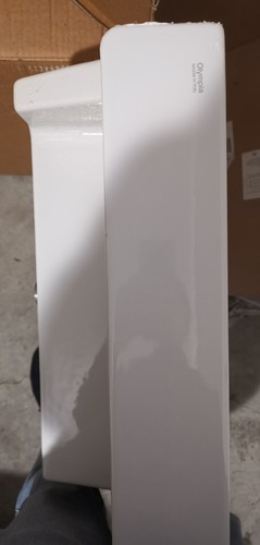 Lavabo da appoggio o sospeso in ceramica colore bianco 80x50x18cm OLYMPIA - Foto 3 di 6