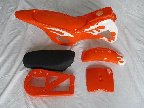 Mini dirt bike plastics fairings complete with seat mini moto 1st generation - Picture 6 of 12