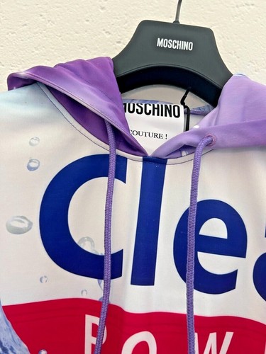 SS21 Moschino Couture Jeremy Scott Clean Power Geschirrspüler Tab lila blau Hoodie - Bild 3 von 4