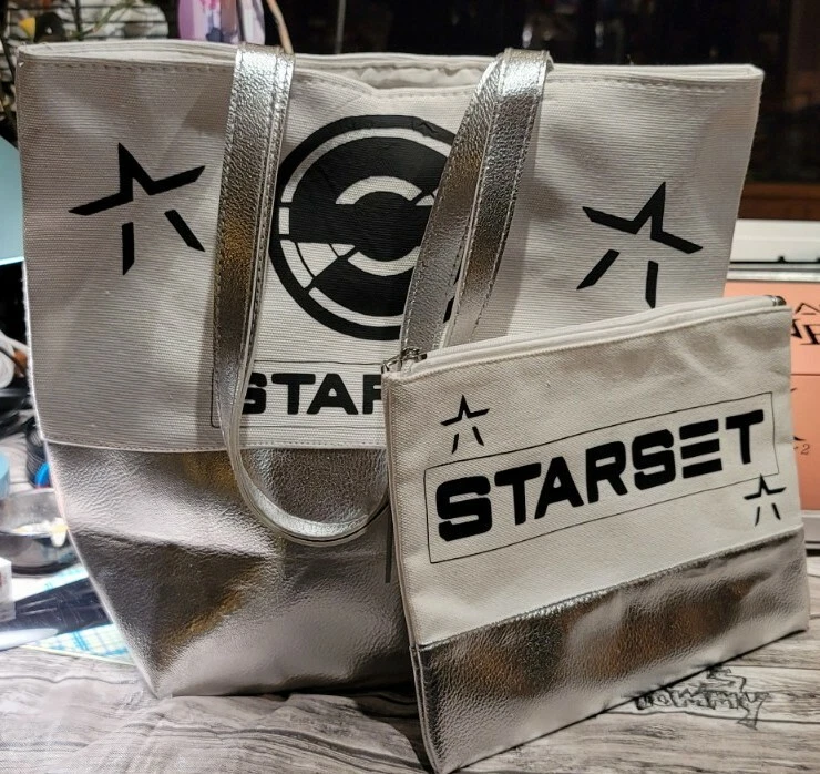 Custom Vinyl Starset 2pc Canvas Tote Bags Symbols Logo Fan