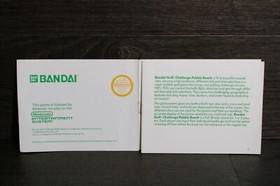 Bandai Golf Pebble Beach NES Nintendo Instruction Manual Only