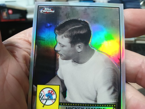 2007 TOPPS #MMS2 MICKEY MANTLE CHROME REFRACTOR MINT!!RAZOR SHARP,LOOK! - Picture 5 of 11