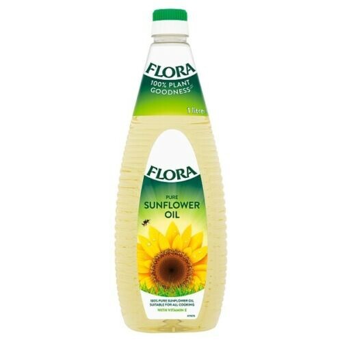 Flora 100% Pure Sunflower Oil with Vitamin E 2L Cooking Frying Roasting Basting - Picture 4 of 6