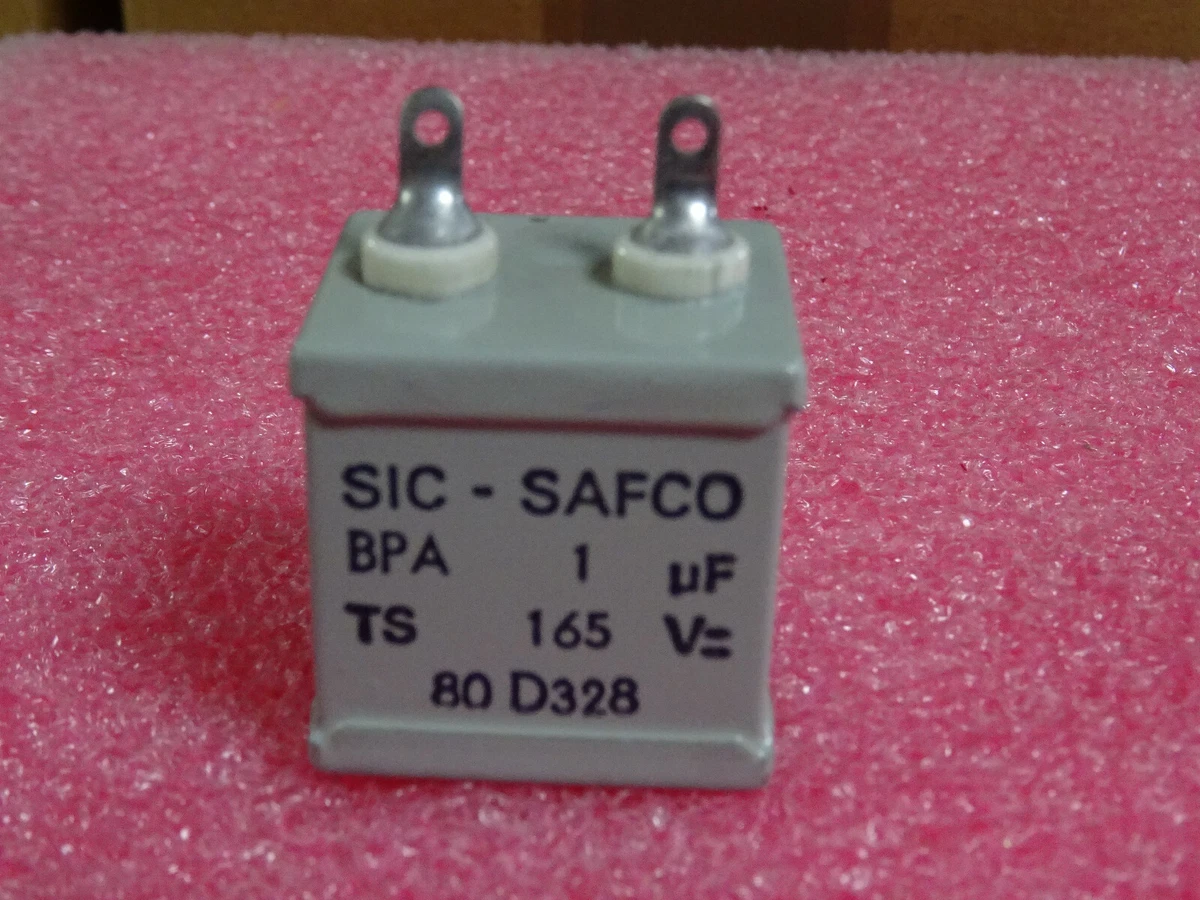 Condensateur à Bain D'huile 2µF Sic-Safco - 4000V TS / 12000V TE - Neuf France