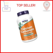 NOW Foods Supplements, Calcium Carbonate Powder, High Percentage of Calcium, Sup