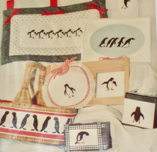 Art Ventures ~ PENGUINS ~ Counted Cross Stitch Needlepoint Patterns JEAN LANNING - Picture 1 of 4