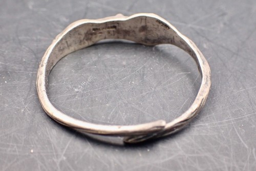 Antique Sterling Large Ring Object Nude Woman Hair That Wraps Around Band - Picture 2 of 3