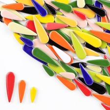 Ceramic Mosaic Tile, 200g Teardrop Tile Mosaic Block, MIxed Multicolor
