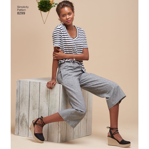 SIMPLICITY 8299 MISSES SKIRT OR PANTS Sewing Pattern Sizes 6-14 & 14-22 EASY - Picture 3 of 7