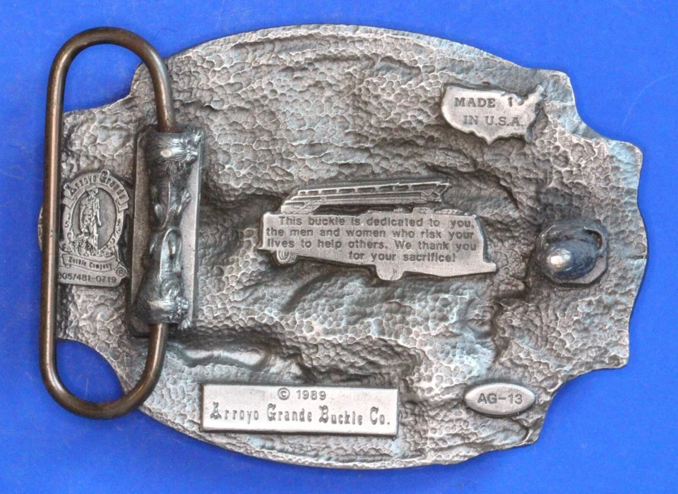 Винтажная пряжка ремня пожарной машины/бойцов США, для ремня 11⁄2 дюйма [30984] - Изображение 2 из 2