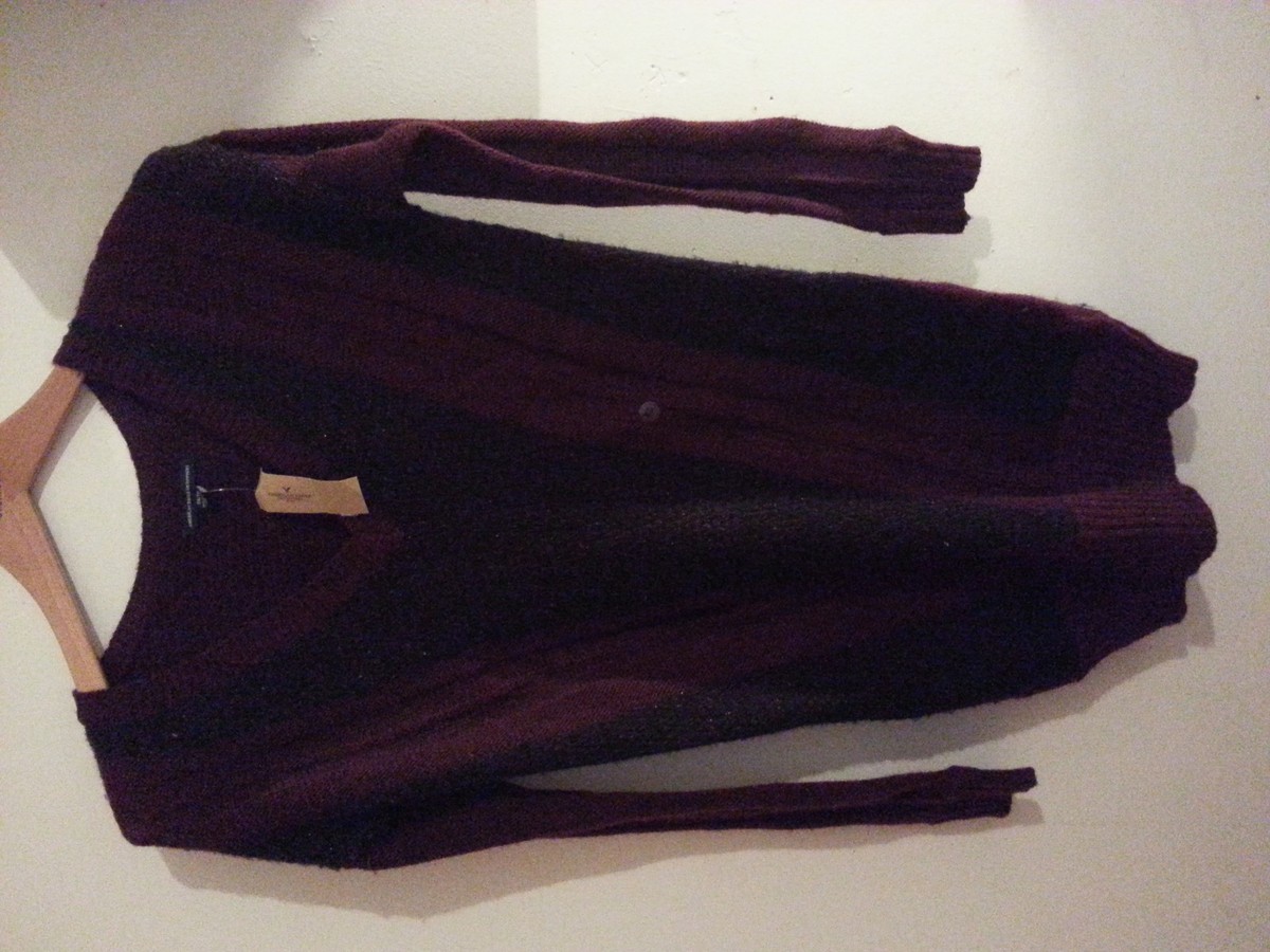 Womens New American Eagle Outfitters Sweater Dress XS Purple Cotton Womens New American Eagle Outfitters Sweater Dress XS Purple Cotton