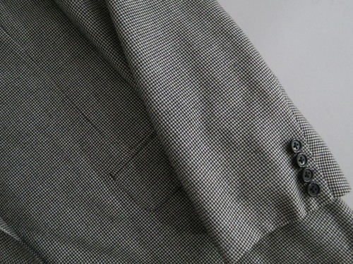 Oxxford clothes Rare Editions salt pepper hounds tooth two button full suit 46 L - Picture 8 of 19