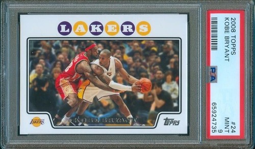 2008-09 Topps KOBE BRYANT vs LEBRON JAMES #24 Lakers vs Cavs PSA 9