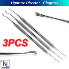 Elastic Ligature Placement Gingrass Ligature Director for Orthodontic Lab 3Pcs