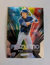 Evan Carter 2024 Panini Prizm Prizmatic Rookie Card #16 Texas Rangers