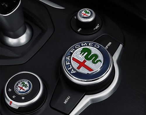 Alfa Romeo Giulia Stelvio Center Console Knob Enamel Interior Badges... - Bild 12 von 13