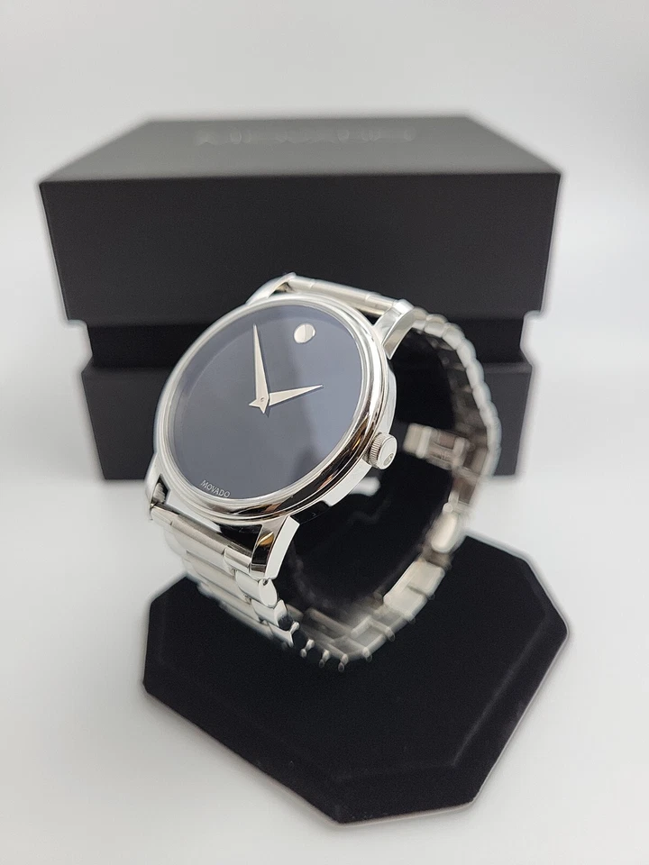 Reloj Movado para hombre clásico museo esfera negra acero inoxidable 2100014 (precio de venta sugerido por el fabricante 895 USD) Foto 2 de 4