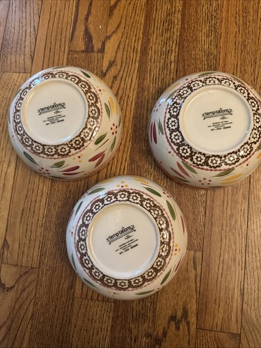 temptations alte Welt Ernte Konfetti Schale Menge 3 braun orange rot grün 6,5 Zoll - Bild 2 von 10