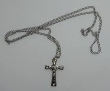 Crucifix (C-30) with a 27" or 30" Stainless Steel Endless Chain without a Clasp