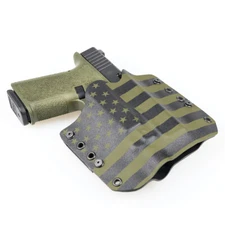OWB Kydex Holster for Hanguns w/Olight Baldr S - USA GREEN & BLACK