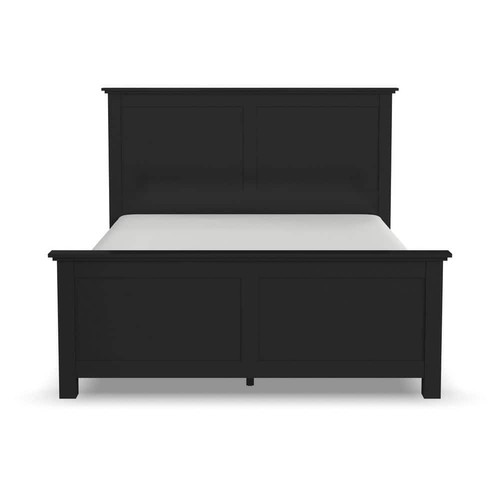 Homestyles Panel Beds 50.5"Hx66.5"Wx88.5"D Bed Frame Mounted Queen Size Black