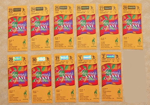 LOT of 11 - 1996 Atlanta Olympics TENNIS TICKETS - complete set except one - Picture 3 of 7