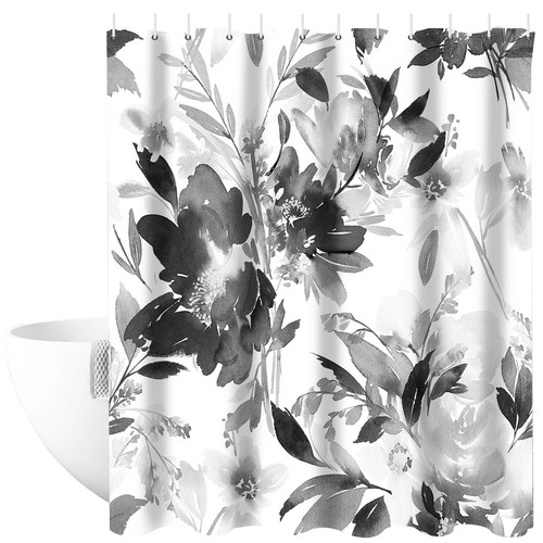 Fabric Shower Curtain Elegant Flower Bathroom Shower Curtains 180*180cm∞ - Picture 23 of 29