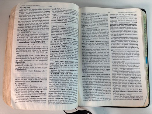 The Open Bible Edition KJV Robison Senders Edition Holy Bible 1977 Leather - Imagen 16 de 19