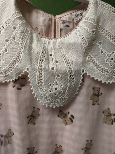 Abito vintage boutique per bambine con motivo orsacchiotto taglia 10 nuovo con etichette - Foto 8 di 10