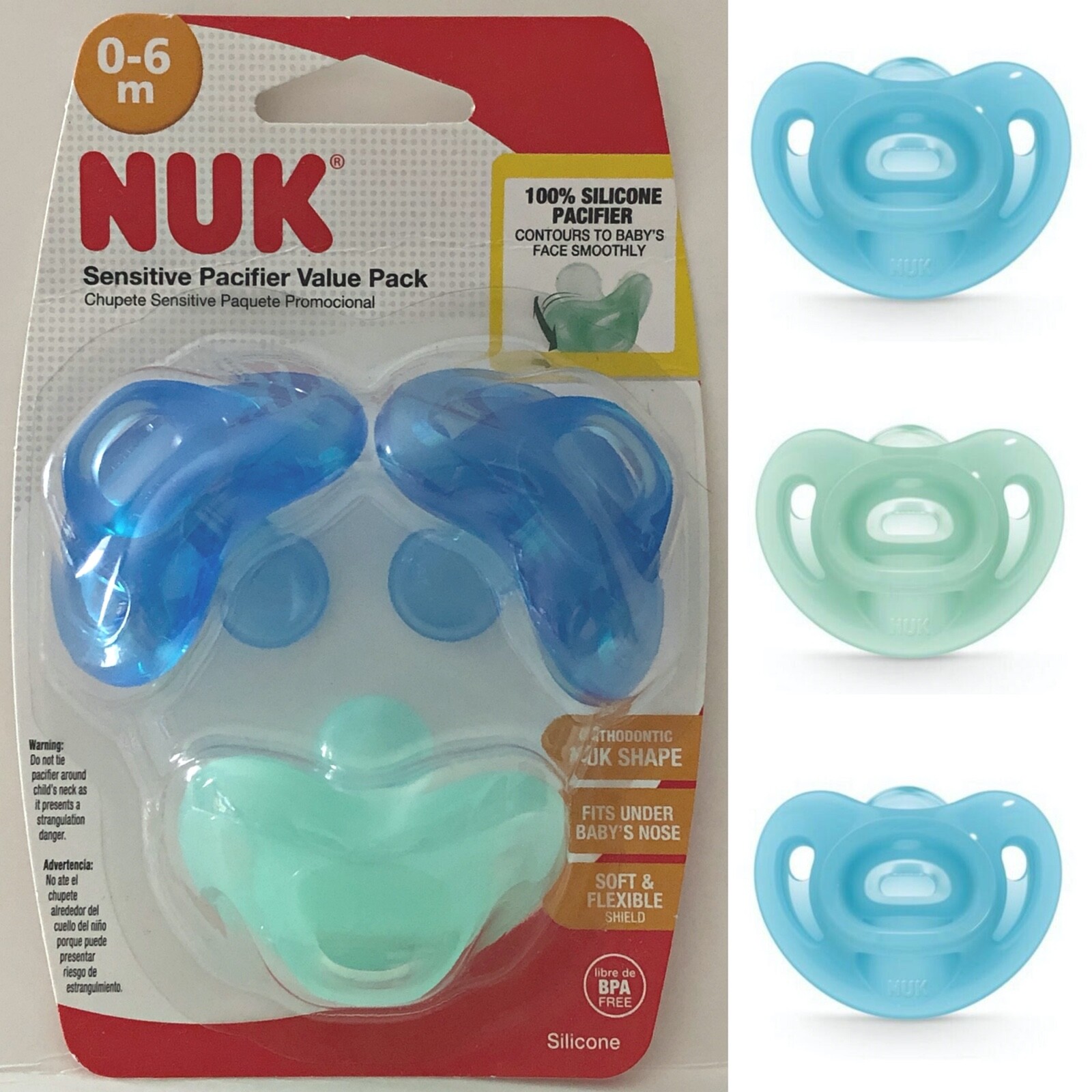 nuk sensitive silicone soother