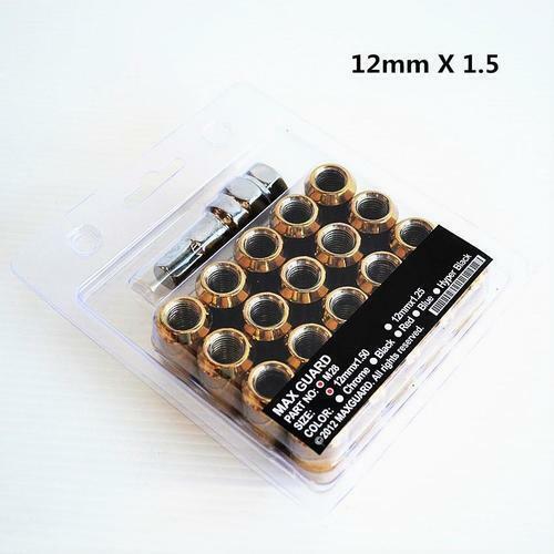 New Forged Steel Car Wheel Open End 20 Pcs Lug Nut Socket Set M12 x 1.5 Golden - Picture 1 of 5