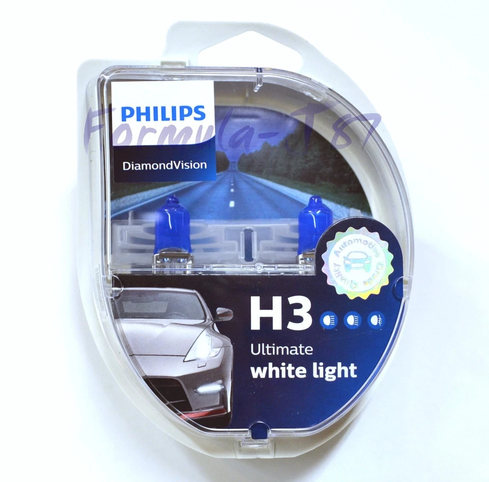 Philips Diamante Blanco 5000K H3 55W Dos Bombillas Luz Antiniebla Repuesto Actualización Lámpara Foto 3 de 4