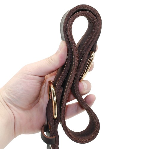 Hundehalsband Echt Leder Hunde Halsband für mittelgroße Hunde Schwarz Braun M-XL - Bild 6 von 13