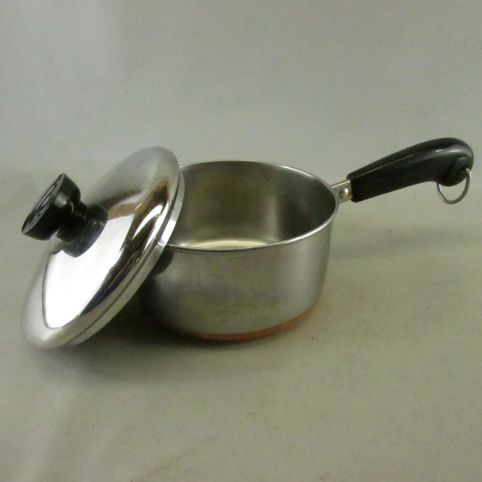 Revere Ware Stainless Steel 1 Qt sauce pan saucepan 5.75" x 3" with lid NICE