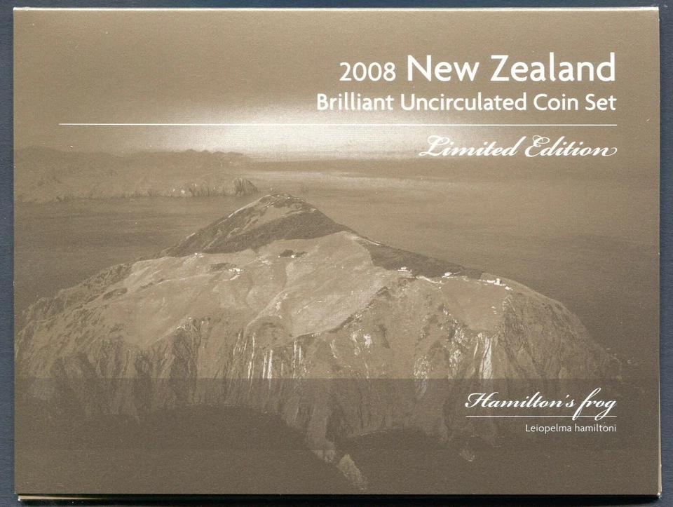New Zealand 2008 6-Coin BU Year Set Hamilton's Frog Limited Edition in Folder - Image 3 of 4
