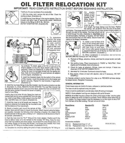 "Kit de derivación remota doble Ford 7,3 L/6,9 L sin filtros Baldwin B7379 BF7587 + manguera de 5/8""" - Imagen 5 de 5
