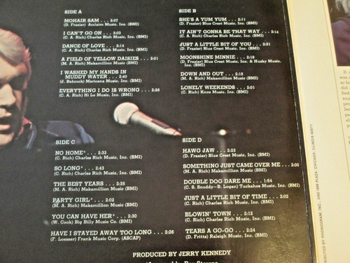 CHARLIE RICH - Fully Realized 1974 PROMO 2 LP MERCURY SRM-2-7505 NM Country WLP - Picture 5 of 12